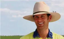  ?? PHOTO: MELANIE JENSON ?? YOUNG ACHIEVER: Farm manager William Back is one of three finalists in the 2018 Cotton Industry Awards Young Cotton Achiever of the Year category.