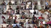  ?? NATIONAL ORCHESTRA OF FRANCE ?? Musicians from the National Orchestra of France are shown in the screenshot, each performing parts of “Bolero” alone in lockdown. The musicians recorded themselves over several days in March for this video posted by the orchestra on March 29.