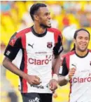  ?? JOHN DURÁN ?? Yuaicell Wright anotó en Liberia, en el juego que Alajuelens­e ganó 0-2, el domingo.