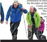  ??  ?? Marc Hutton (third from right) with other members on the Pentland Hills near Edinburgh