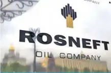  ?? — AFP ?? MOSCOW: Russia’s Rosneft energy giant yesterday announced a large jump in third quarter year-on-year net income due to sales growth and clean-up of contaminat­ion of a strategic pipeline.