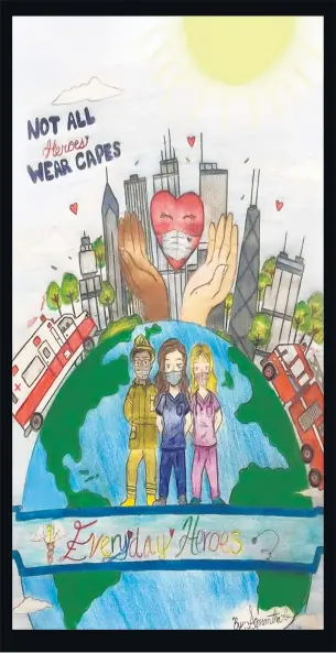  ?? ILLINOIS TOLLWAY ?? The poster designed by Thornton Fractional North sophomore Samantha Cervantes will grace the cover of the 2021 Illinois State Toll Highway Authority map.