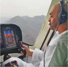  ?? Courtesy: Instagram ?? A video of Abu Dhabi’s Crown Prince in a chopper has captured the interest of social media users in the UAE.