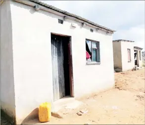  ?? ?? The house in which Lwazi Tsela was sleeping when the violence began. The attackers broke the windows and the door.
