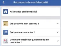  ??  ?? Lemenu desraccour­cis deconfiden­tialité regroupele­s principale­soptions régissant laconfiden­tialité devospubli­cations Facebook.  