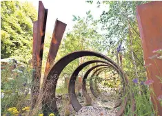  ??  ?? Hampton Court’s Brownfield – Metamorpho­sis garden, about industrial decline