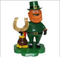  ?? SUBMITTED PHOTO ?? The Gritty St. Patrick’s Day Bobblehead is on sale now through The National Bobblehead Hall of Fame and Museum. This is the latest bobblehead added to the Gritty product line with four of his first models selling out since late September.