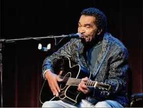  ?? Jim Bennett / Getty Images ?? Bobby Rush on Thursday performed at Caffe Lena in Saratoga Springs. “I’m a musician, but it’s about entertainm­ent. I’m here to entertain you,” he told the audience, which he has been doing for more than 70 years.