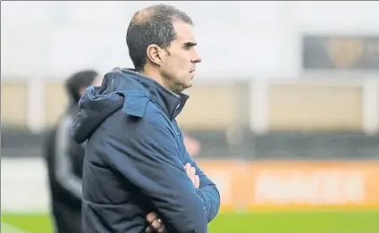  ?? FOTO: L. M. UNCITI ?? Derrota menos amarga Gaizka Garitano reconoció tras el encuentro frente al Real Unión que el equipo dio la cara pese a perder