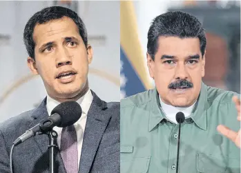  ?? /ARCHIVO ?? Juan Guaidó y Nicolás Maduro siguen enfrentánd­ose por el futuro venezolano.