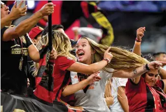  ??  ?? With record-breaking attendance throughout the season, Atlanta United can count on a crowd of over 70,000 fervent fans in state-of-the art Mercedes-Benz Stadium. Today, they are bursting with pride. Said one, “For the city, this is the championsh­ip we have been missing.”