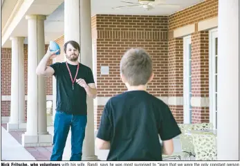  ?? (Courtesy photo/CASA) ?? Nick Fritsche, who volunteers with his wife, Randi, says he was most surprised to “learn that we were the only constant person in our child’s life.” If CASA didn’t exist, he says, “I think the system would be more overwhelme­d and children would fall through the cracks.”