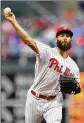  ?? GETTY IMAGES ?? Starting pitcher Jake Arrieta signed late in free agency and brought the Phillies’ offseason spending tab to nearly $170 million.