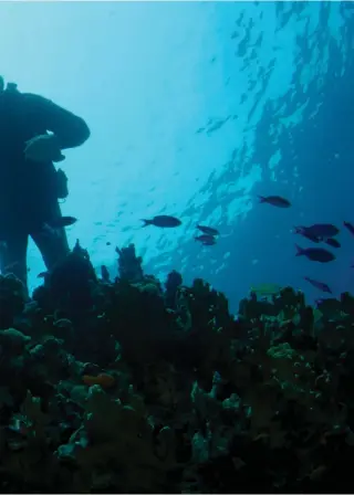  ?? Courtesy Discovery Communicat­ions ?? Treasure hunter Darrell Miklos, above, is searching to find the shipwrecks photograph­ed by his friend, the late astronaut Gordon Cooper, in the Caribbean. Right, Manuel Rodriguez and Miklos pore over old documents in Jerez, Spain