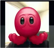  ??  ?? You can now add all kinds of quirky visual effects to your FaceTime calls — including this rather natty Octopus Animoji.