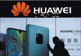  ?? Andy Wong The Associated Press ?? Speaking Saturday in Germany, Vice President Mike Pence said that tech giant Huawei and other Chinese telecom equipment suppliers are a security threat.