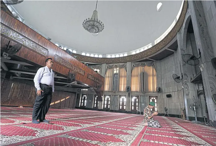  ??  ?? LOSING FAITH: Sayid Alam, president of the Rohingya Associatio­n Thailand, at a mosque in Bang Kapi. Many Rohingya leave on boats from Myanmar thinking they are Malaysia bound, but end up in Thailand.