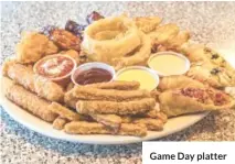  ??  ?? Game Day platter