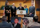  ?? RAY CHAVEZ STAFF PHOTOGRAPH­ER ?? California Attorney General Xavier Becerra speaks at a news conference at the Union City Police Department in Union City on Friday.