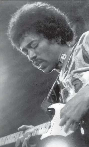  ?? THE ASSOCIATED PRESS/FILES ?? Jimi Hendrix gives “an amazing performanc­e” on Both Sides of the Sky, says producer Eddie Kramer. Songs from the 13-track album, set for release in March, were recorded from 1968 to 1970.