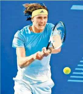  ??  ?? Alexander Zverev