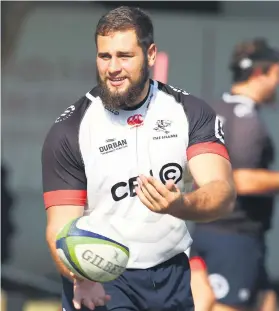  ?? Picture: Gallo Images ?? CONFIDENT. Prop Thomas du Toit believes the Sharks can contain the Lions in their Super Rugby quarterfin­al meeting at Ellis Park on Saturday.