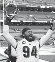  ?? RON SCHWANE/AP ?? Defensive end Domata Peko, seen during a game last season, will join the Broncos this season on a two-year, $7.5 million contract.