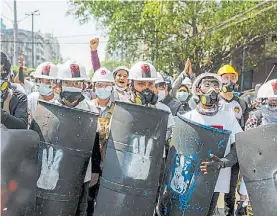  ?? DPA ?? Represión. La policía fue brutal en Rangún, la mayor ciudad.