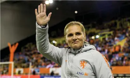  ?? Photograph: ANP Sport/ANP Sport via Getty Images ?? Sarina Wiegman won 104 caps for the Netherland­s and then coached them to a European Championsh­ip triumph and a World Cup final.