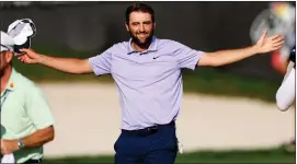  ?? BRENNAN ASPLEN — GETTY IMAGES ?? Scottie Scheffler celebrates after winning the Arnold Palmer at Bay Hill on Sunday.