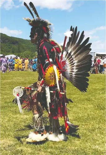  ?? PHOTOS: GREG OLSEN ?? Dancers performing in traditiona­l regalia is one of the most exciting aspects of a powwow.