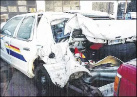  ?? SuBmIttED PHOtO ?? Retired Amherst RCMP officer Paul Calder was in a serious collision in November 2011 when he had stopped at the side of the highway near Amherst to help a motorist. He was in his vehicle when it was struck from behind by a shuttle van.