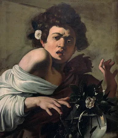  ??  ?? Capolavoro Michelange­lo Merisi detto il Caravaggio «Ragazzo morso da un ramarro»