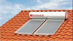  ??  ?? Summer Hot Water technologi­es by Solartech has provided energy and carbon savings systems to the world.