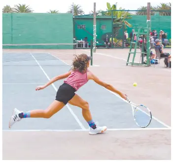  ?? Photos: NTA ?? The future… Tennis youngsters displayed exceptiona­l talent at the recent NTA first junior tournament held at Swakopmund.
