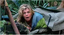  ??  ?? Get me snout of here!
Hammock horror: Kate Garraway offered James her camp bed when he complained about his hammock