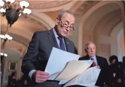  ?? AP FILE ?? In a letter to colleagues Monday morning, Senate Majority Leader Chuck Schumer, D-N.Y., wrote that the Senate would consider legislatio­n addressing voting rights and the Build Back Better bill at the start of the new year.