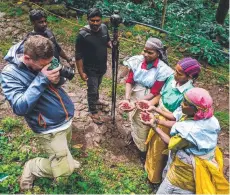  ??  ?? Nathan Johnston has been gathering stories from coffee farms around the world for the virtual reality project.