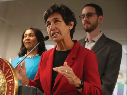  ?? JUSTIN SULLIVAN — GETTY IMAGES ?? State Sen. Susan Talamantes Eggman speaks at a news conference on Sept. 4, 2018, in San Francisco.