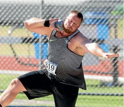  ?? PHOTO: TOM LEE/FAIRFAX NZ ?? Tom Walsh missed the Big Shot event last year but was in action at the Porritt Classic in Hamilton last week.