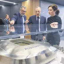  ?? C. MADRID ?? Ayuso, con el presidente del Real Madrid, Florentino Pérez.