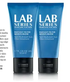  ??  ?? Instant Filter Moisturize­r, 50ml, £ 31 labseries. co. uk