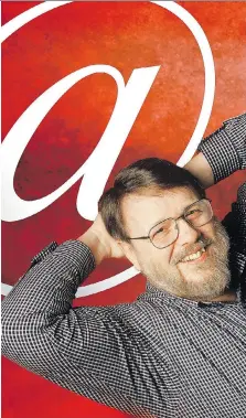  ?? RAYTHEON VIA THE INTERNET HALL OF FAME VIA AP ?? Raymond Tomlinson, the inventor of modern email and use of the @ symbol, has died. .