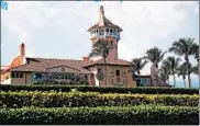  ?? JOE RAEDLE/GETTY ?? The president’s Mar-a-Lago resort in Palm Beach, where he will make his permanent residence after the White House.