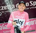 ??  ?? Rosa L’ultimo vincitore Chris Froome