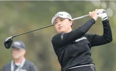  ?? AFP ?? Ko Jin-Young hits her tee shot on the second hole.