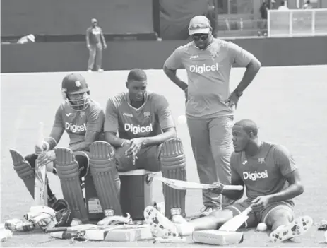  ??  ?? The West Indies team during a training session at Central Broward Stadium in Lauderhill, Florida, United States of America. Photo by WICB Media/Randy Brooks of Brooks Latouche Photograph­y.