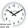  ??  ?? Padstow wall clock, £15