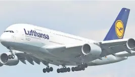  ?? ?? An airborne Lufthansa jet.