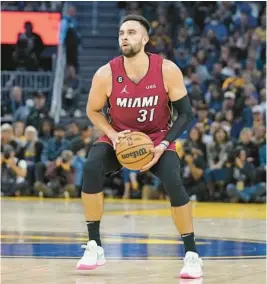  ?? JEFF CHIU/AP ?? Max Strus not only has stepped in for Jimmy Butler as a Heat starter the past two games, he also has been trusted at the team’s moments of truth.